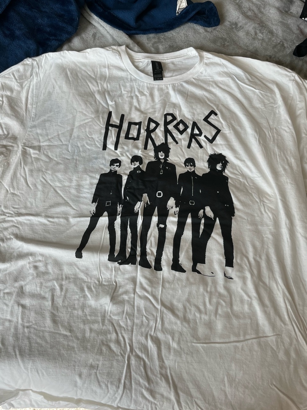 Brand new Horrors Graphic Crewneck T-Shirt - White/Black